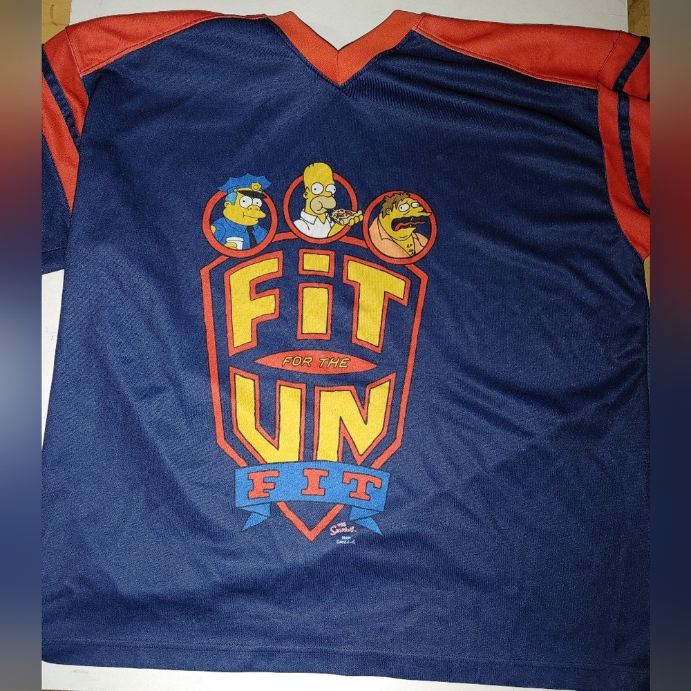 Simpsons Fit For The Unfit Short Sleeve Tshirt Size XL Preowned